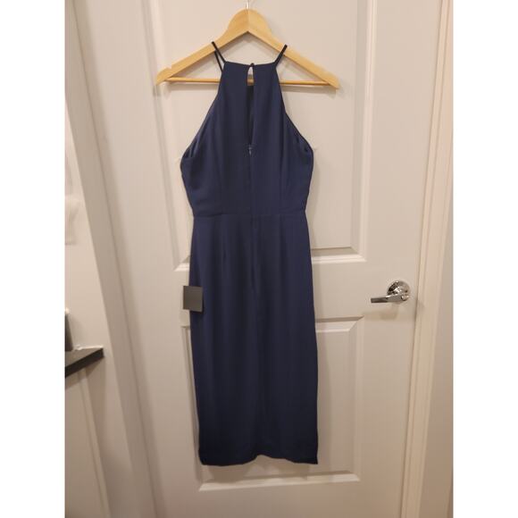 Lulus Dreamy Date Night Navy Blue Sleeveless Midi Dress - Picture 2 of 8